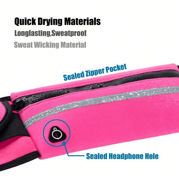 Running Belt Waist Bag Sports Fanny Pack with Water Bottle Holder Phone