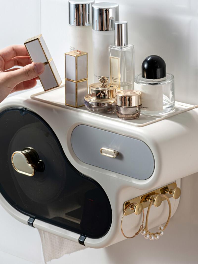 Perforated toilet paper toilet box for bathroom