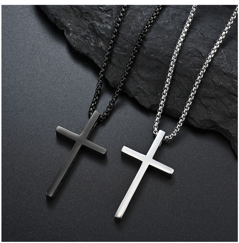 Men's Necklace - Trendy Philippians I Can Do All Things Cross Necklace