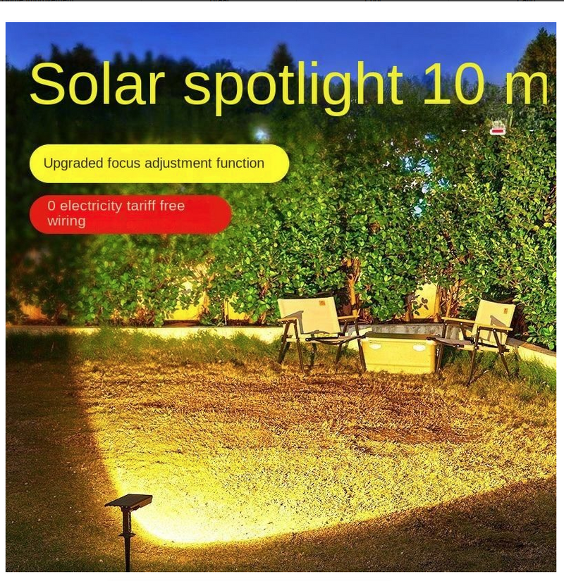 Solar Spotlight Outdoor Super Bright Waterproof Floor Lawn RGB Lamp