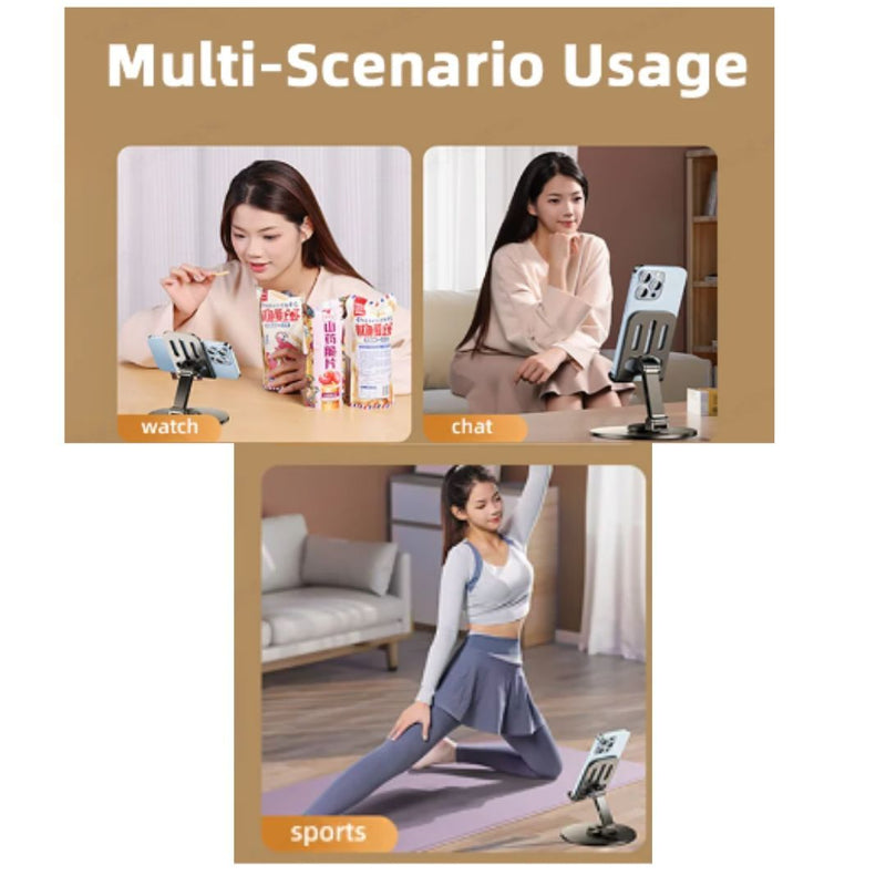 360 Degree Rotating Metal Mobile Phone Desktop Holder