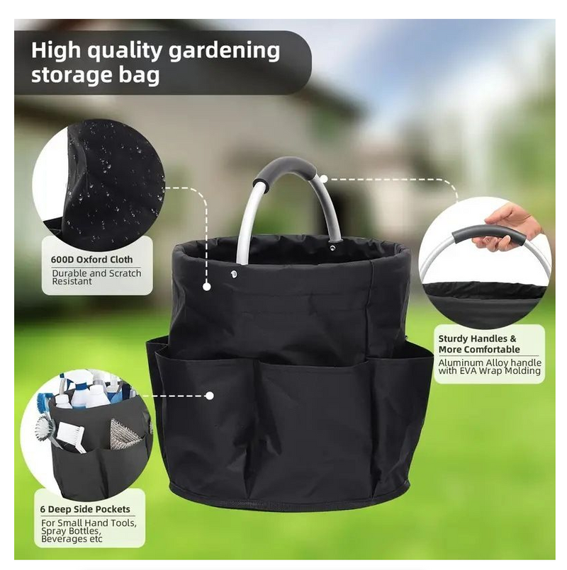 Portable Foldable Picnic Basket Garden Tool Basket Outdoor Travel Storage