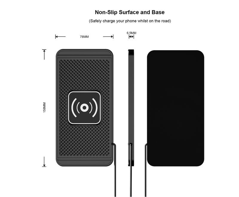 Car Wireless Charger Anti-slip Charging Pad For Mobile Phones