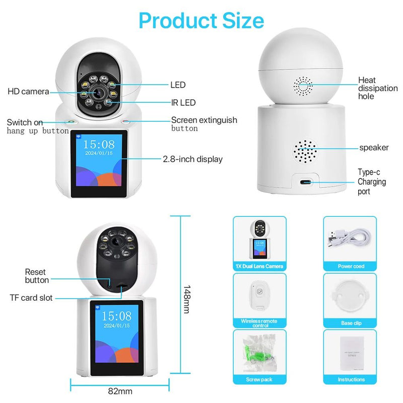 Camera Wifi Video Calling Auto Tracking Home Screen IP Cameras