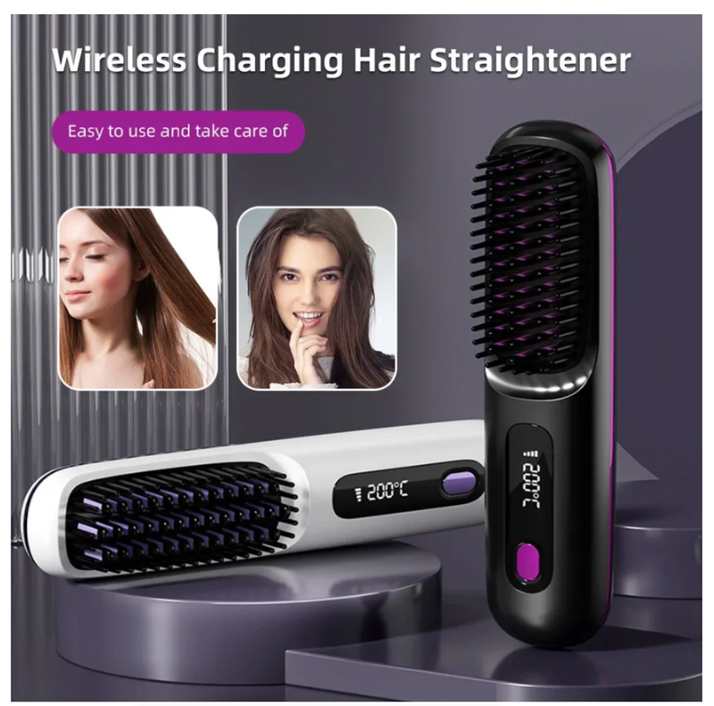 2-in-1 Straightener Curler with Negative Ions - 3 Heat Settings