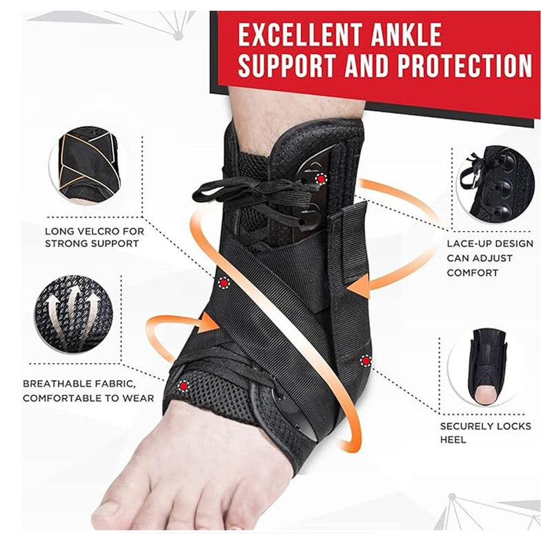 Laced Ankle Guards Support Brace Sports for Sprains & Injuries