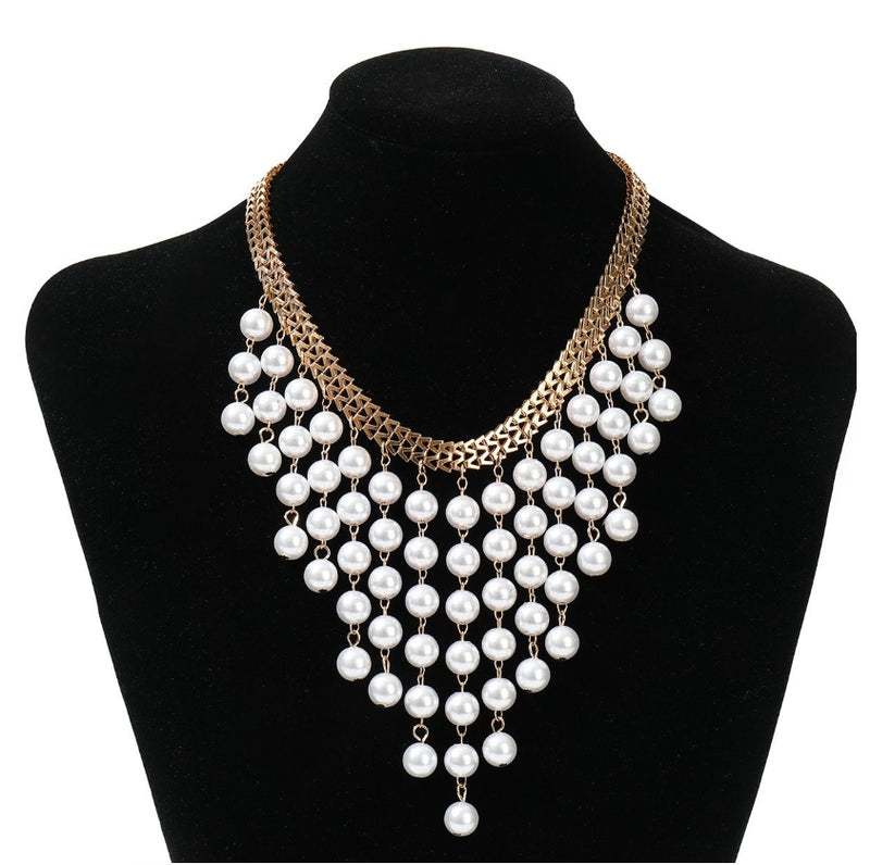 Long Pearl Tassel Necklace for Woman Trendy Elegant Creative Design - IPSTYLE