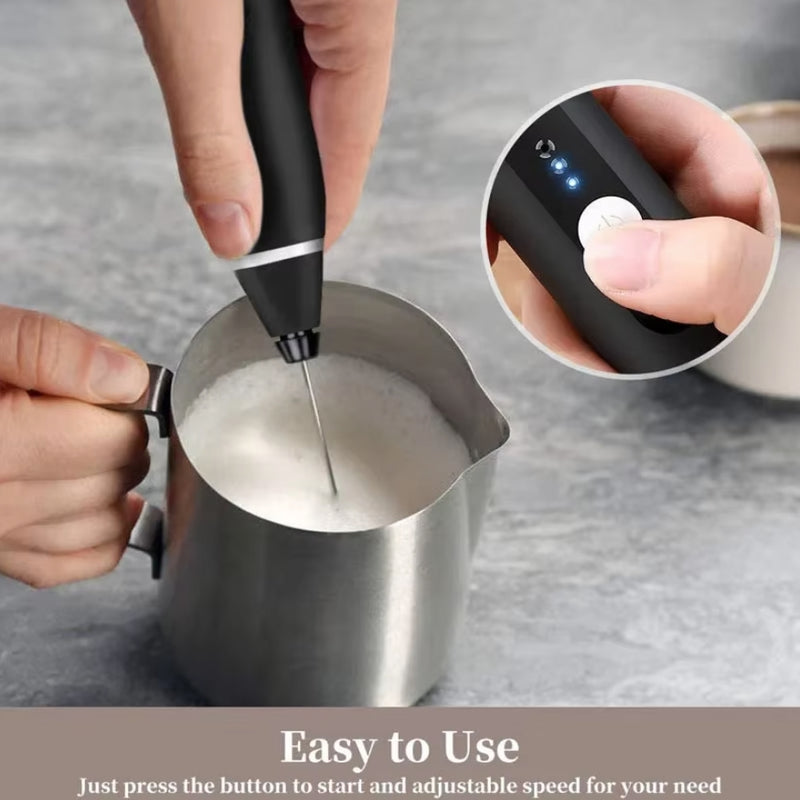Milk Frothers Handheld Blender USB Mini Coffee Maker Whisk Mixer Cappuccino