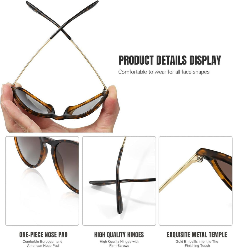 Polarized Sunglasses - Vintage Classic Retro Mirrored Lens Designer Style