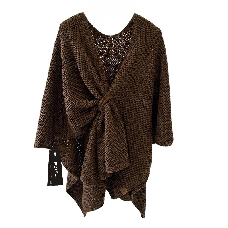 Vintage Cloak Sweater Autumn Winter New Comfortable Casual Loose Knitwear Cloak Outerwear