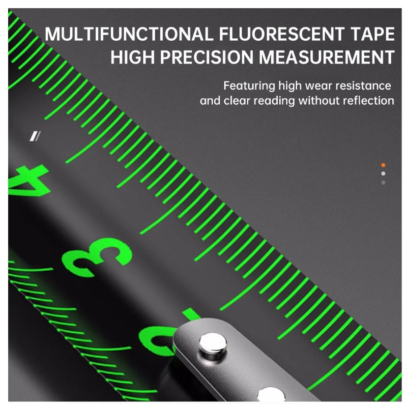 IPSTYLE Metric Measuring Tape Self Locking Fluorescent Steel Tape Measure