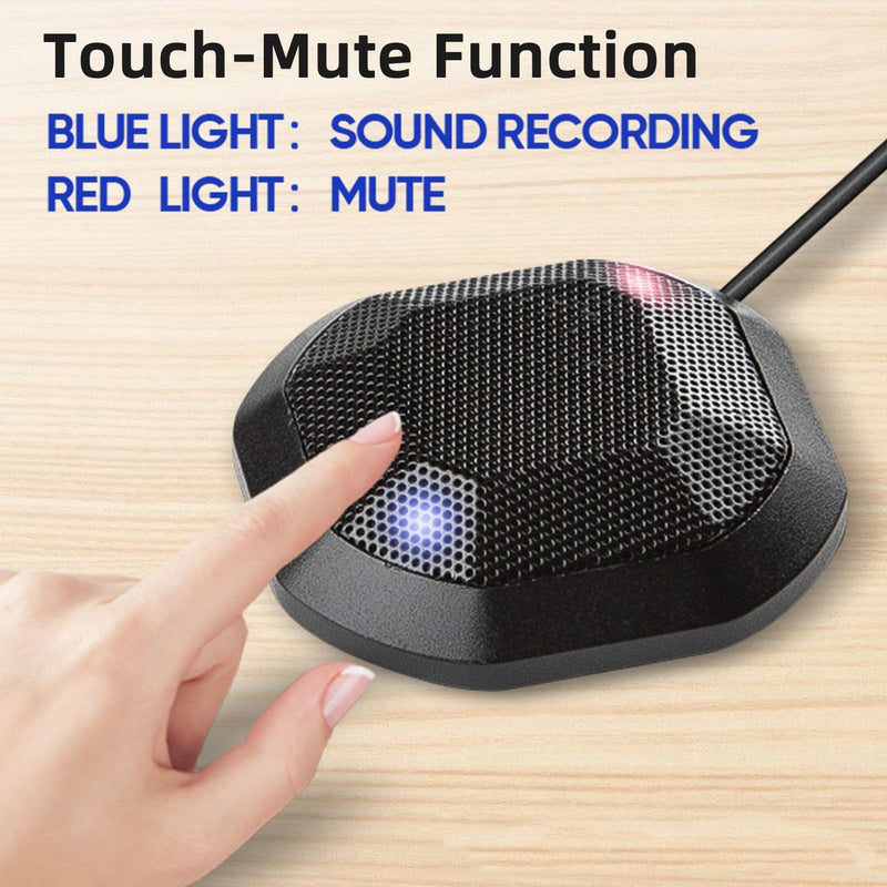 360 Conference Microphone Omnidirectional Condenser PC Mic Plug & Play