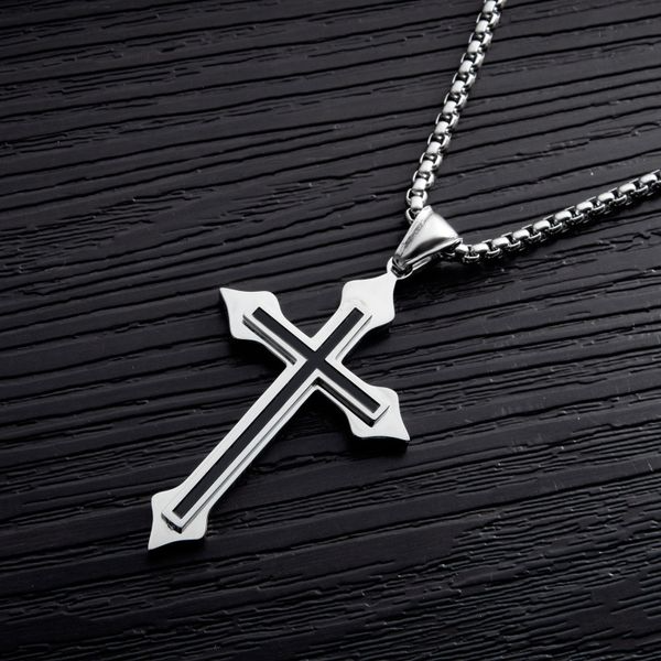 Cross Pendant Necklaces For Woman Men Teens Punk Hip Gothic Cross Pendant