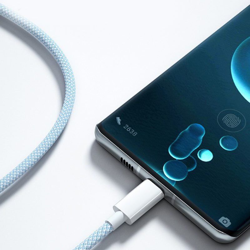 1.5M 3-In-1 Braided Fast Charging Cable, 66W USB To Type-C/Lightning/Micro USB