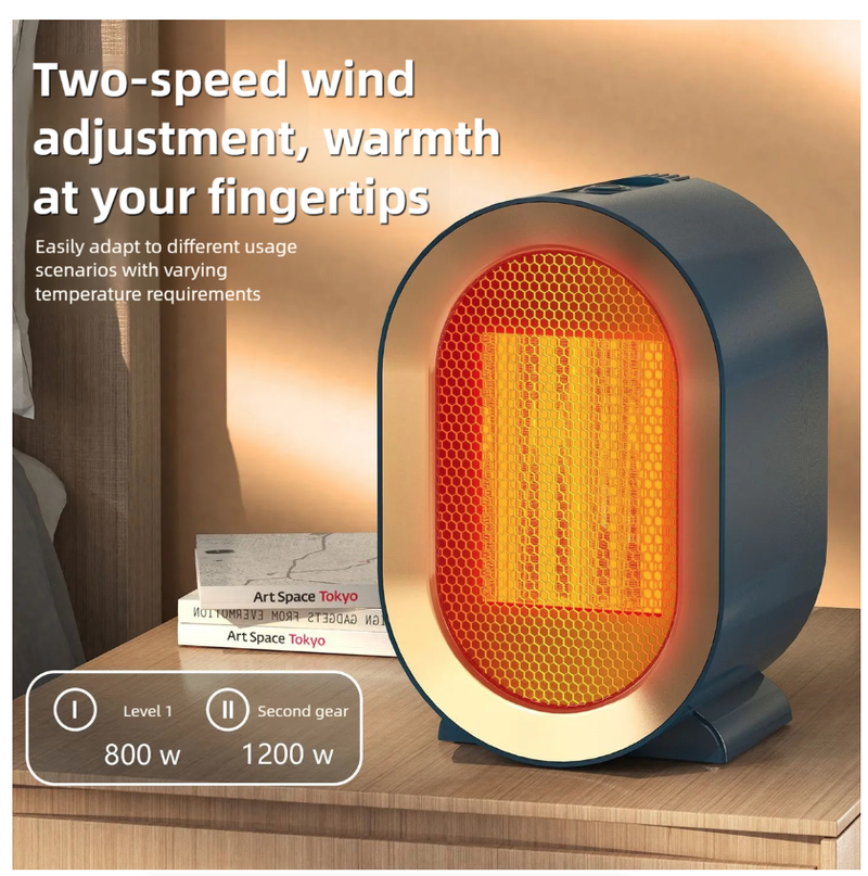 Electric Heater Mini Desktop Fan Heater Smart Warm Air Machine