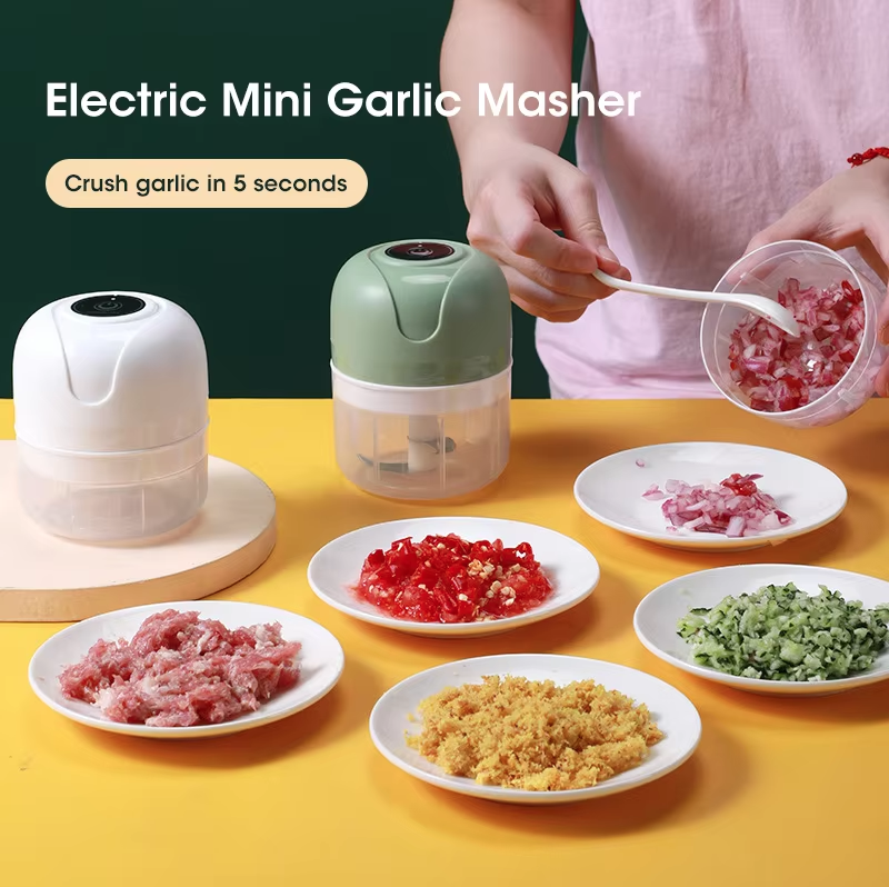 IPSTYLE 250ml Garlic Masher Crusher Electric Kitchen Food Chopper