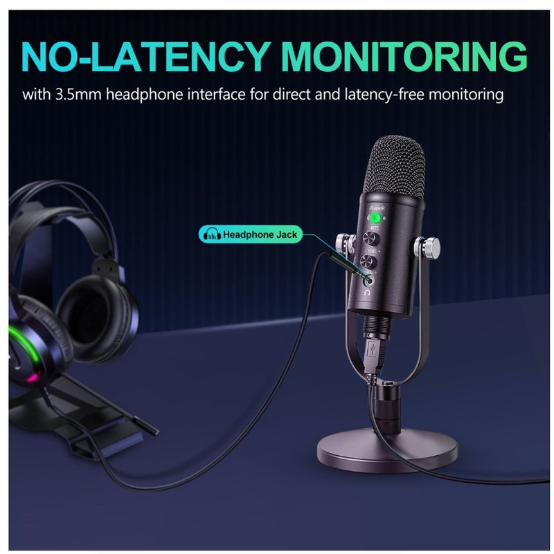 USB Microphone,Condenser Microphone for Phone,Computer,PS4 and PS5