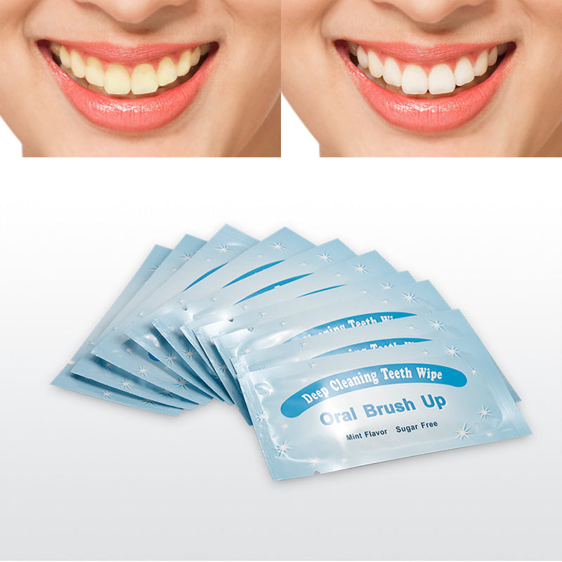 20Piece Mint Finger Tooth Wipes, Deep Cleaning Disposable Teeth Cleaning Swabs
