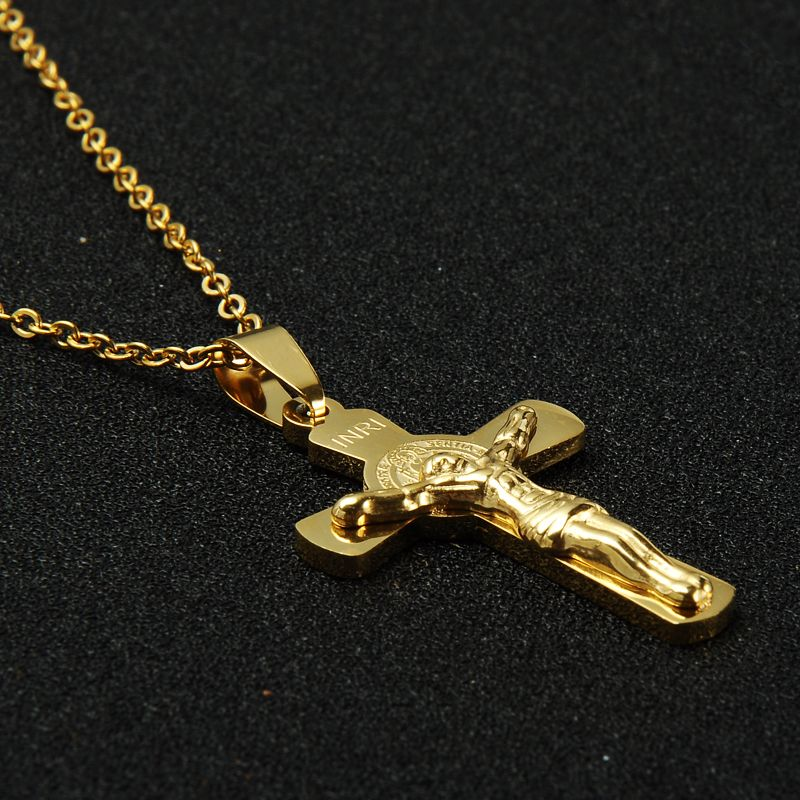 Jesus Cross Crucifix Pendant Necklace For Men Woman Gifts Jewelry