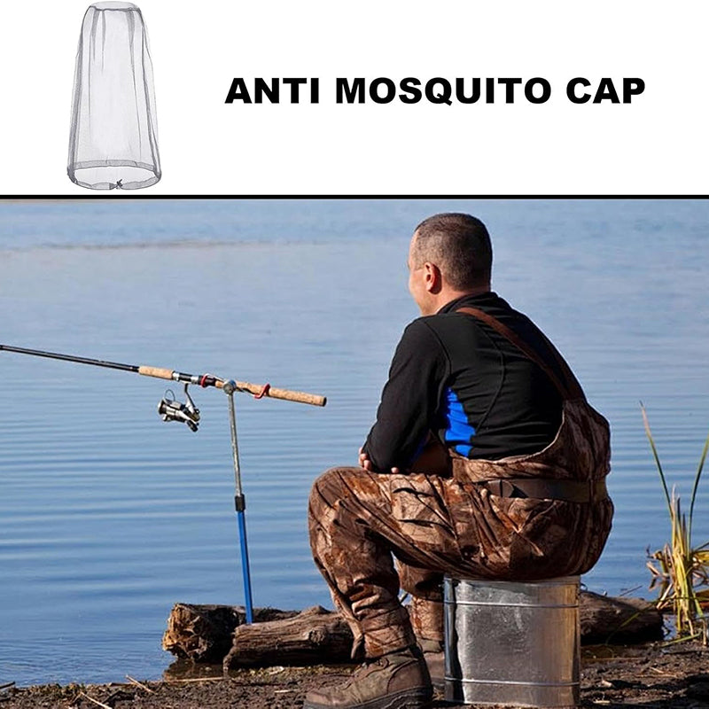 2-Pack Mosquito Head Nets – Fine Mesh, Universal Fit for Hats & Heads