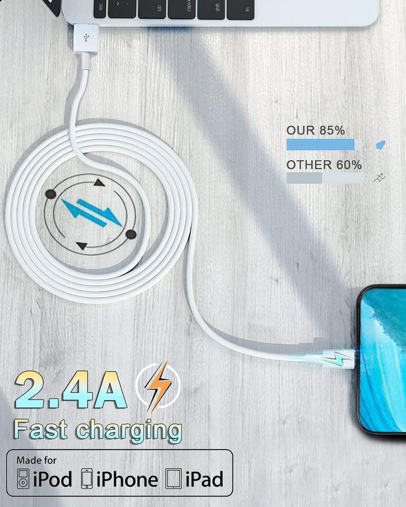 Apple Lightning to USB Cable Charging Cable Compatible with iPhone Airpods