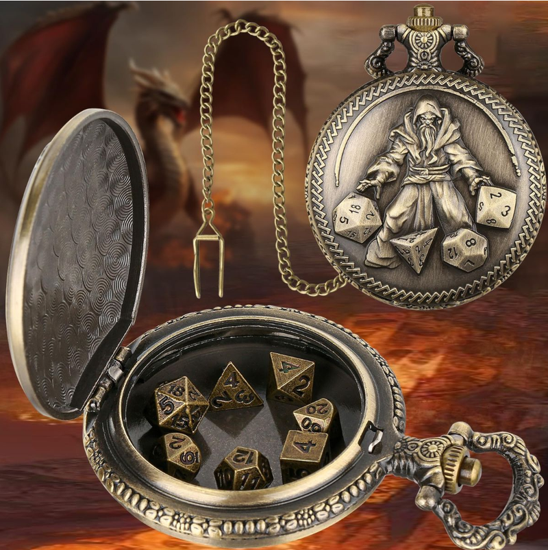 IPSTYLE Mini Metal DND Dice Set Board Games D&D Accessory