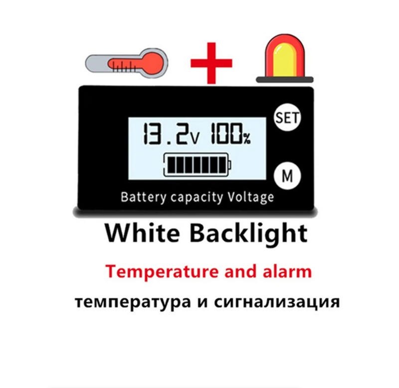 Battery Capacity Indicator Lead Acid Lithium LiFePO4 Car Motorcycle 6133A