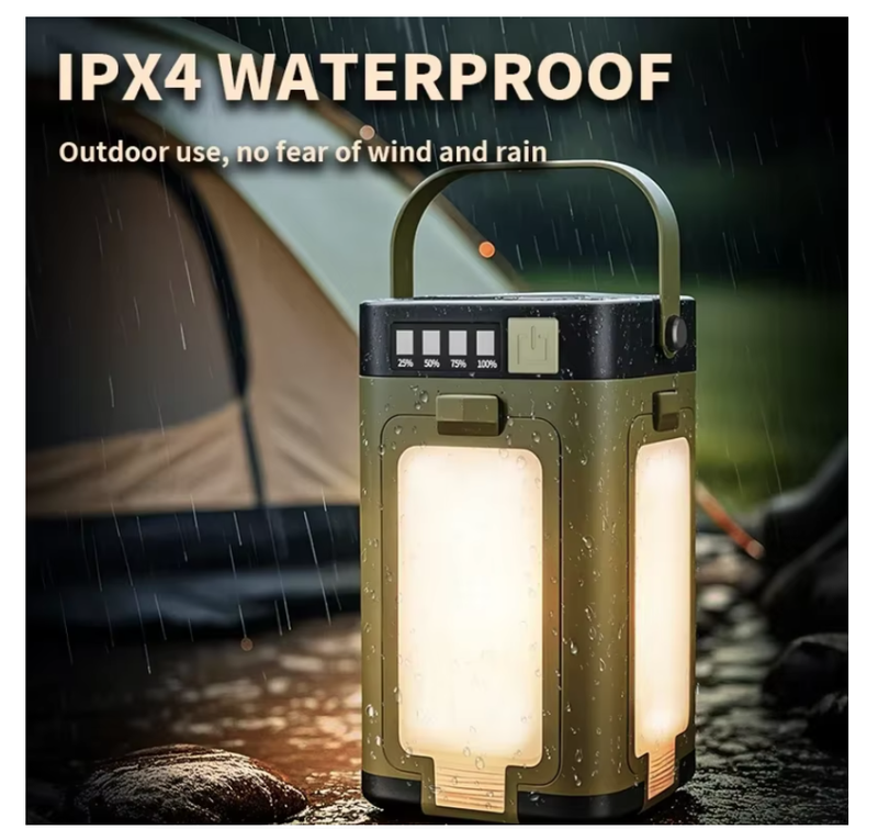 Camping Light Solar Charging Foldable 2000mah Power Bank Tent Light