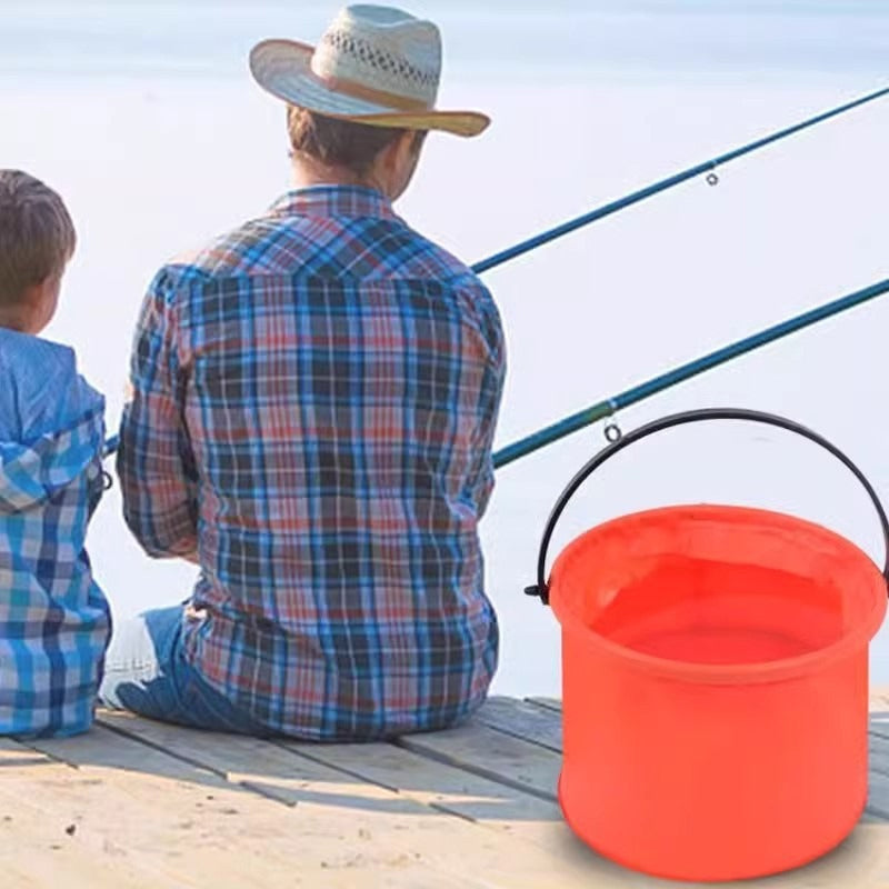 3Piece Mini PVC Folding Buckets, Portable Collapsible Water Pails For Kids