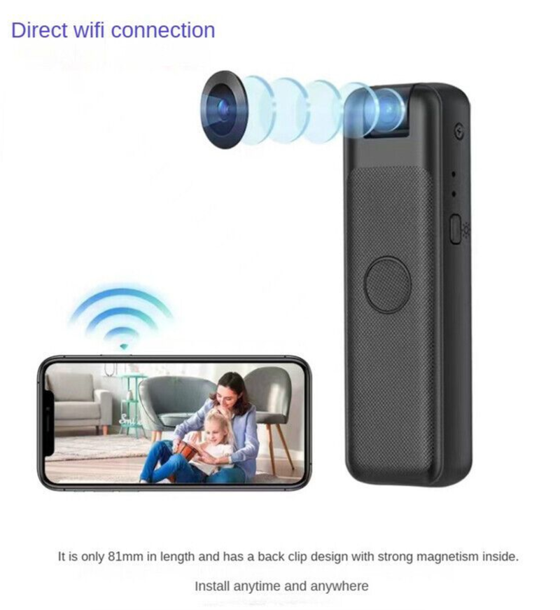 Small Portable Wireless Camera 1080P HD Full Color Night Vision