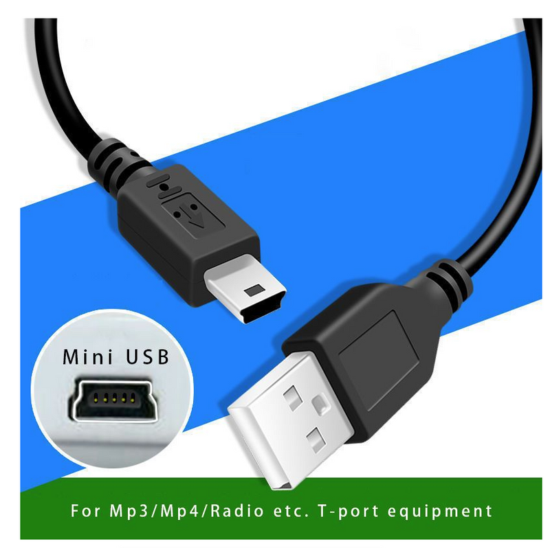 Mini USB Cable Short USB 2.0 to Mini-B 5-pin data charger cable