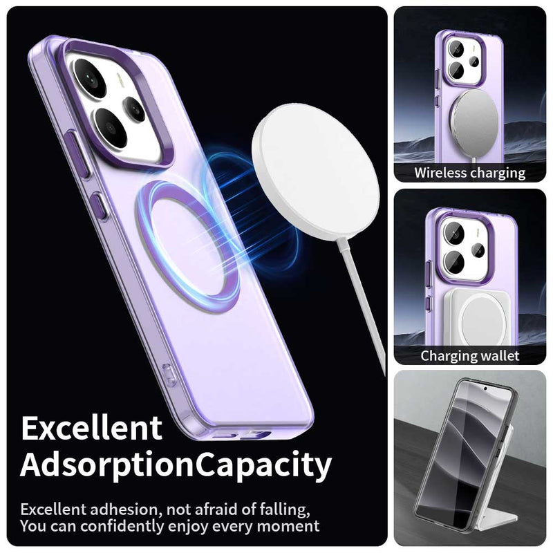 Phone Case for Xiaomi Redmi Note 14 4G, Compatible with Magsafe, Shockproof Magnetic Case Cover
