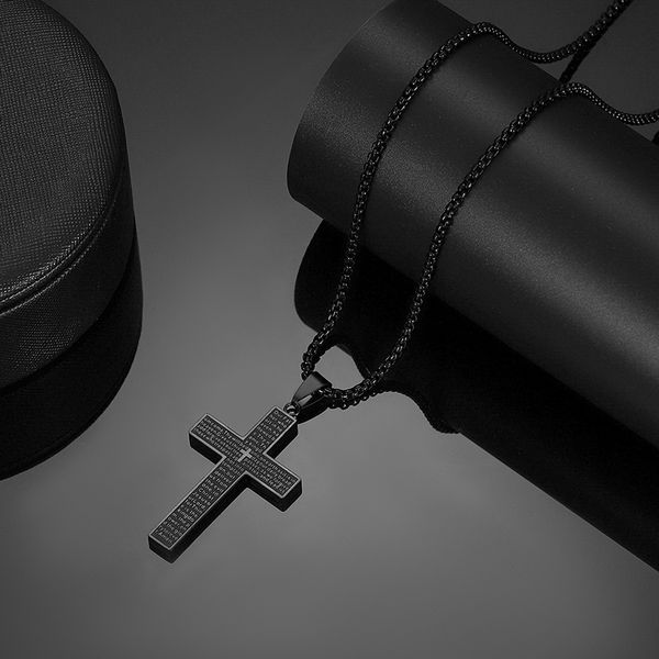 Christian The Lord's Prayer Cross Pendant Necklace For Men