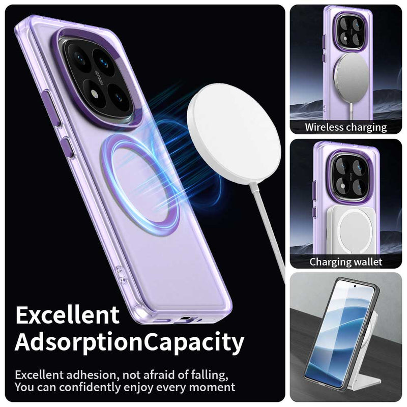 Phone Case for Xiaomi Redmi Note 14 Pro 4G, Compatible with Magsafe, Shockproof Magnetic Case Cover