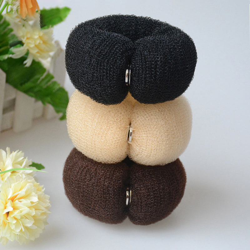 3Piece Donut Bun Maker Set, 3-Color Hair Bun Shapers For Curly Hair Updo