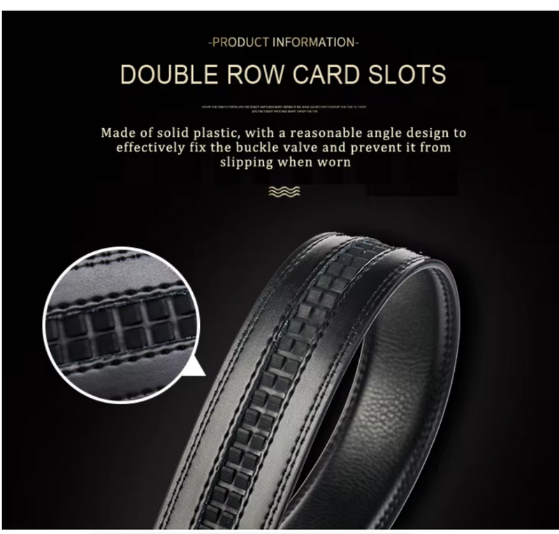 Metal Alloy Automatic Buckle Belt Men's Genuine Leather Waistband Fashion
