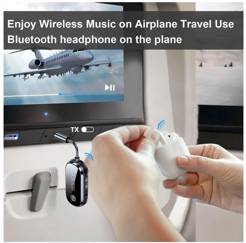 IPSTYLE Wireless Bluetooth Transmitter/Receiver, Airplane Bluetooth 5.4 Adapter