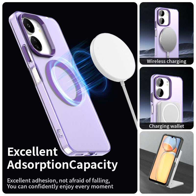Phone Case for Xiaomi Poco M6, Compatible with Magsafe, Shockproof Magnetic Case Cover