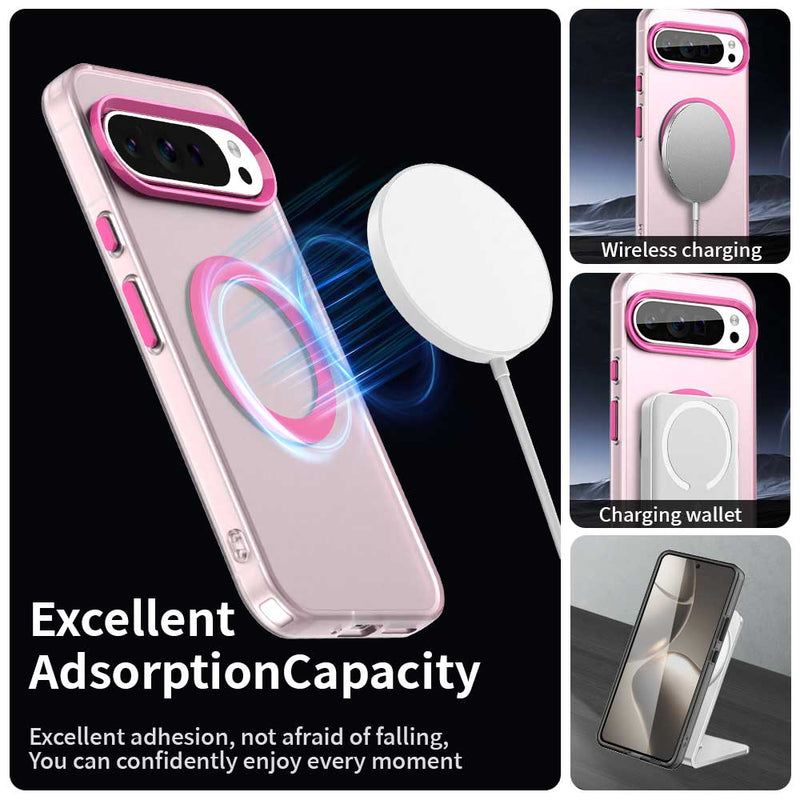 Phone Case for Google Pixel 9 Pro, Compatible with Magsafe, Shockproof Magnetic Case Cover