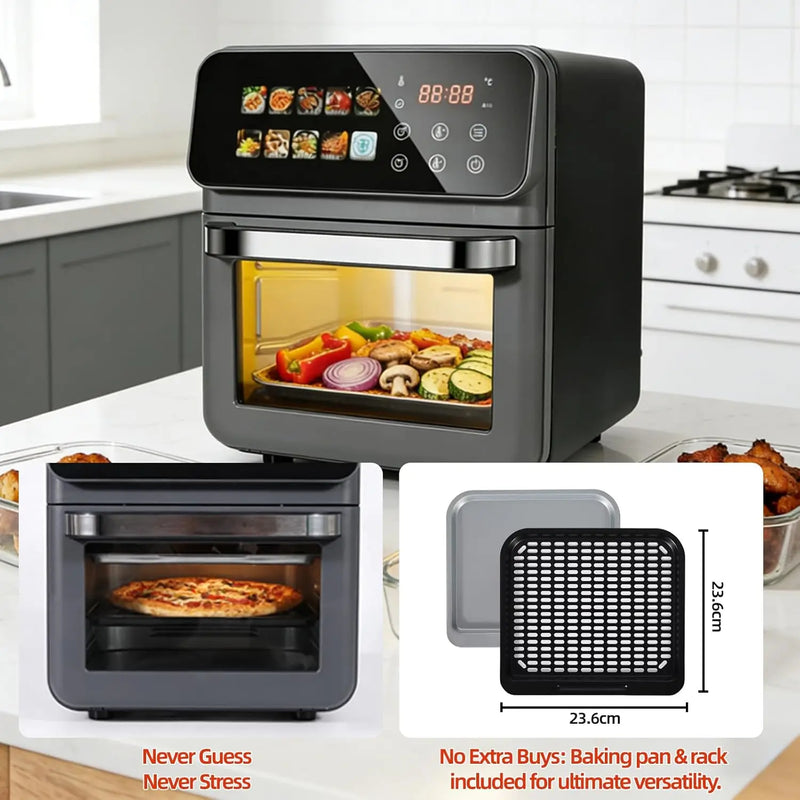 10L Air Fryer Oven Large Capacity Digital Airfryer with Vibrant LED Touchscreen