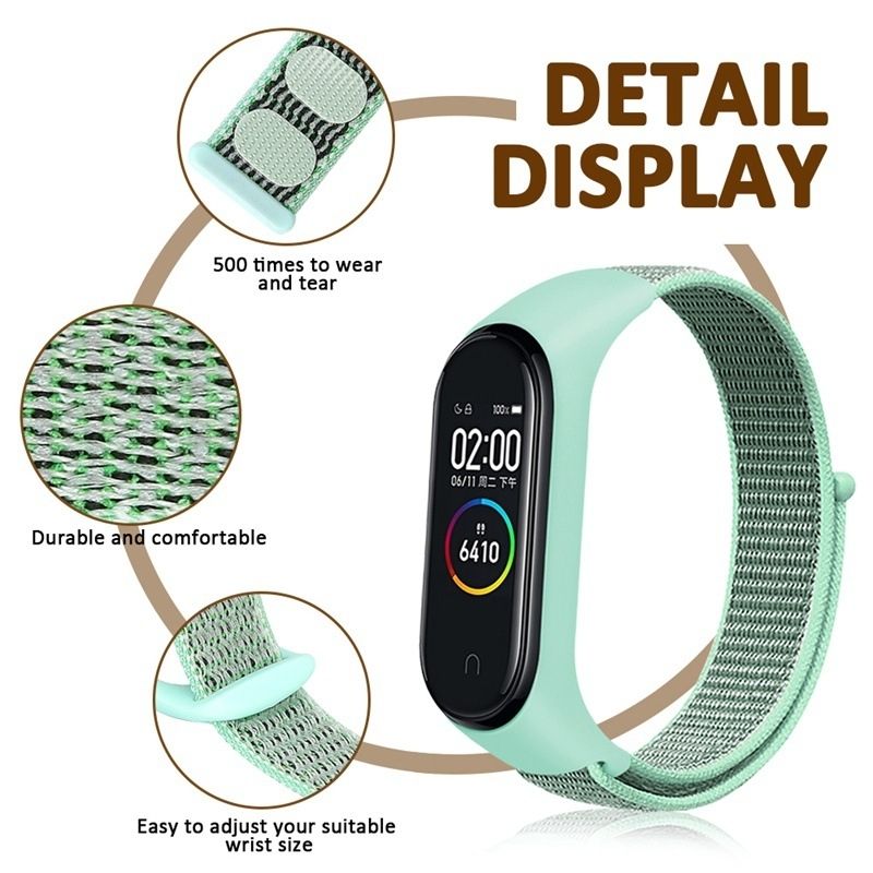 Nylon Weave Watch Strap Compatible with Xiaomi Mi Band 7