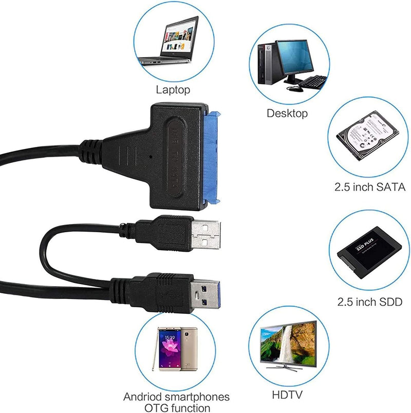 USB 3.0 To SATA Cable Hard Disk Drive Converter