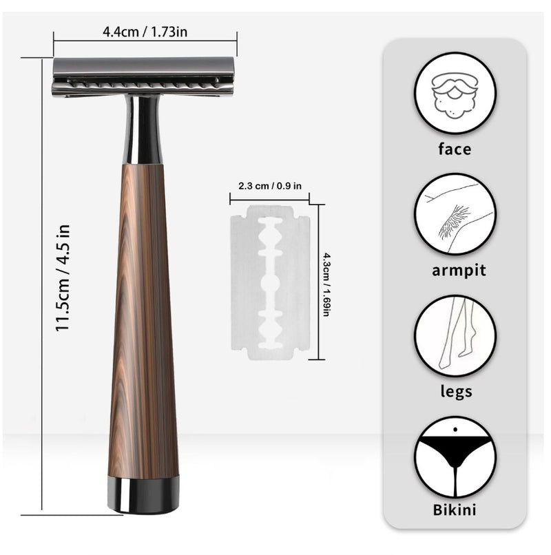 IPSTYLE Double Edge Safety Razor Faux Heavy Duty Men's Shaving Tools