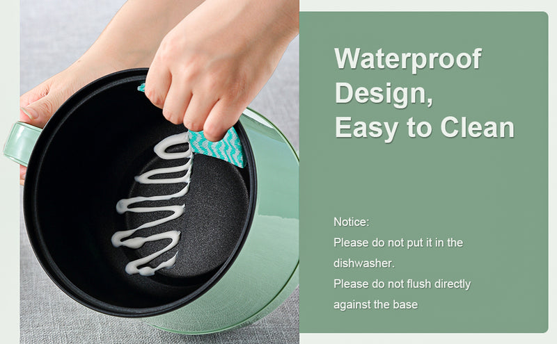 IPSTYLE 1.7L Electric Hot Pot Non-Stick Mini Portable Travel Cooker