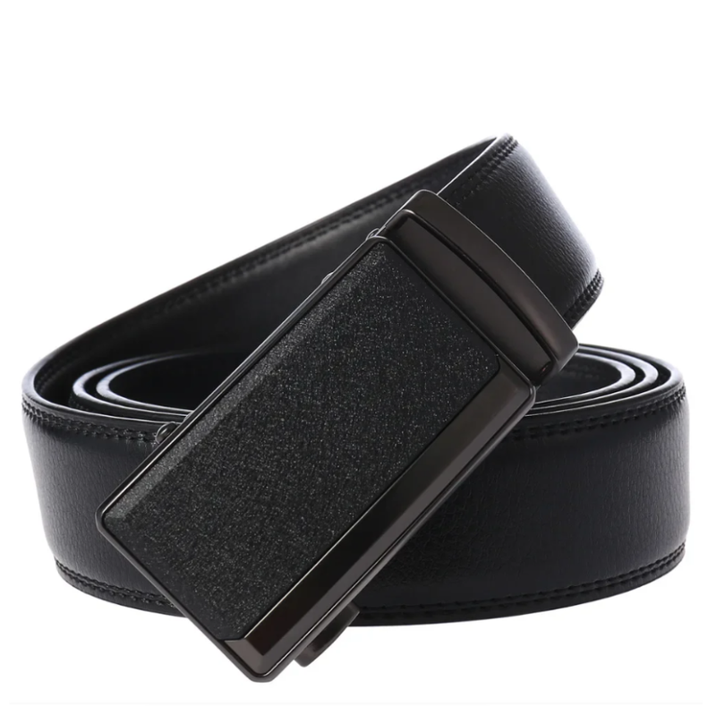 Men's Leather Belts Fashion Automatic Buckle Cowskin Male Belts Luxury Designer Black Brown 3.5cm