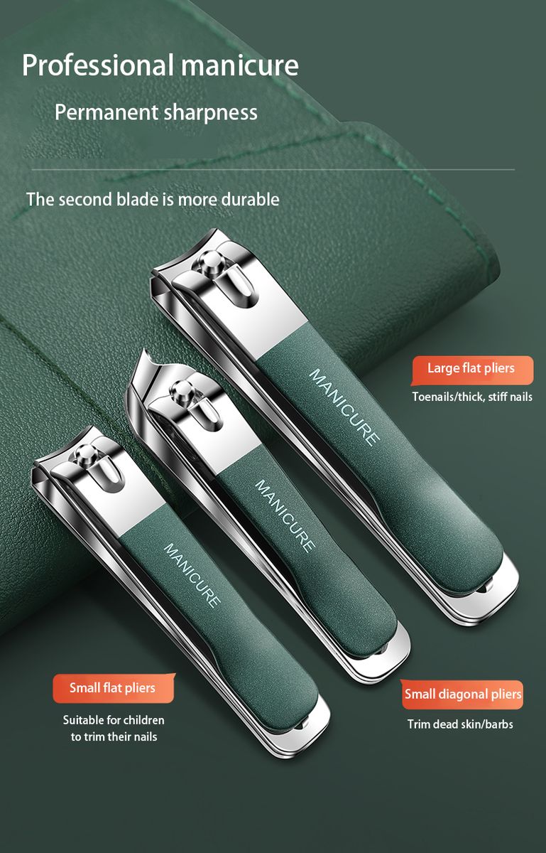 IPSTYLE Nail Clippers Set With Folding Bag Manicure Cutter Kits Beauty Tool