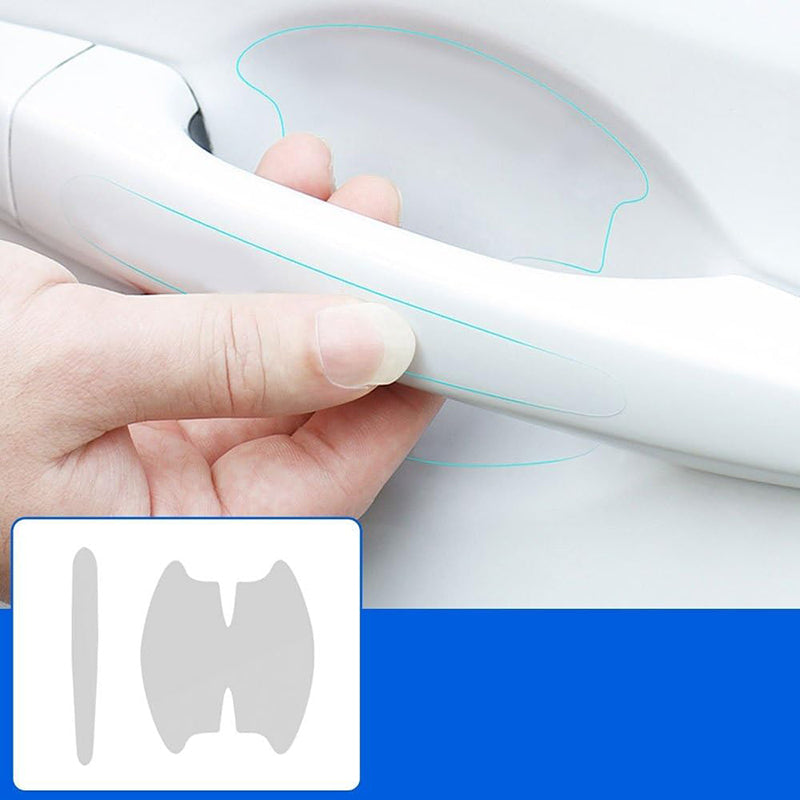 8Piece Clear Car Door Handle Protectors, Anti-Scratch Guard Stickers for Universal Car Models