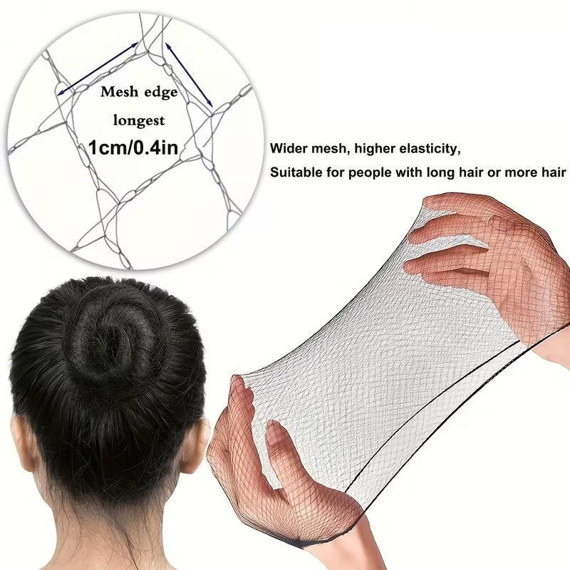 Elastic Invisible Hair Nets, Stretch Bun Hair Cover For Woman - 40 Piece 20-Inch