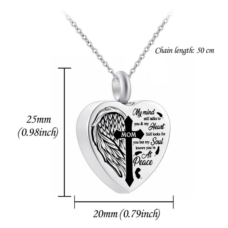Heart Necklace for Ashes keepsake Cremation Jewelry for Human Ashes