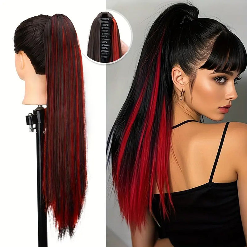 Womans Synthetic Flammable Fiber Wig Ponytail